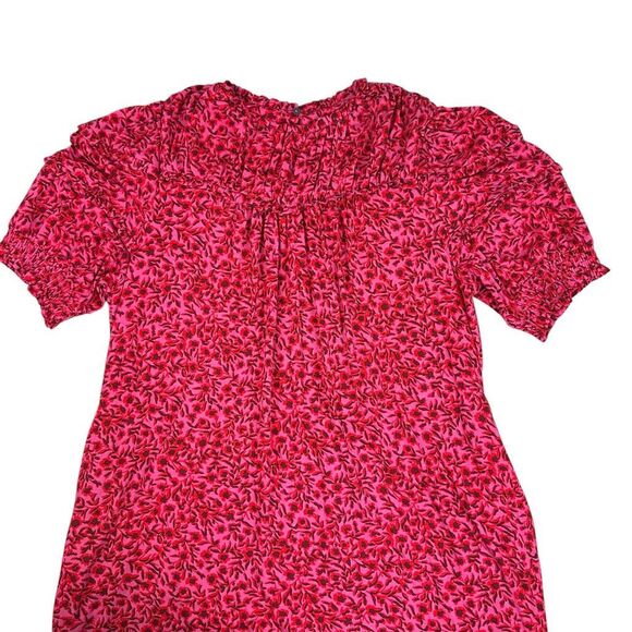 Boden Yoke Detail Jersey Mini Dress size 10L Gin Fizz Abstract Vine - Picture 6 of 11